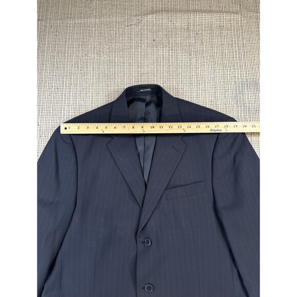 Polo University Club Ralph Lauren Mens 42L Blue Pinstripes Three Button Vintage - Picture 8 of 16